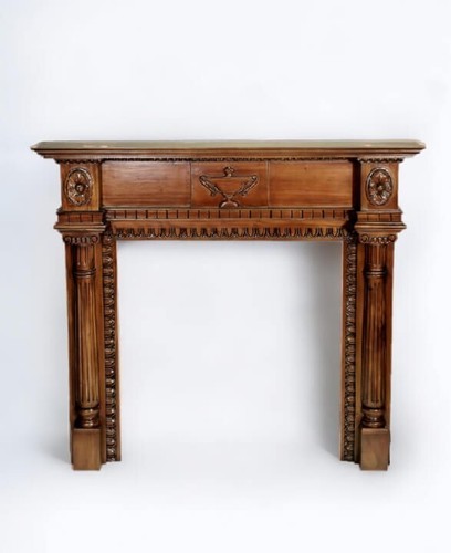 Regency ornate wood fireplace - regency,